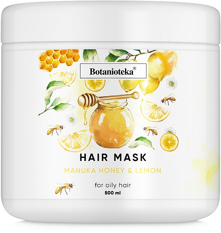 Oily Hair Mask "Lemon & Manuka Honey" - Botanioteka Mask For Oily Hair — photo N1