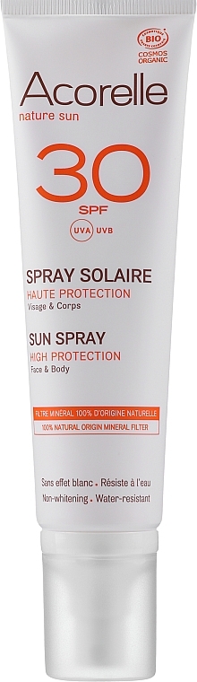 Organic Sun Spray SPF 30 - Acorelle Sun Spray High Protection Face & Body — photo N3