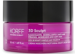 Fragrances, Perfumes, Cosmetics Anti-Wrinkle Face & Neck Night Mask Cream - Korff 3D Sculpt Night Mask Cream