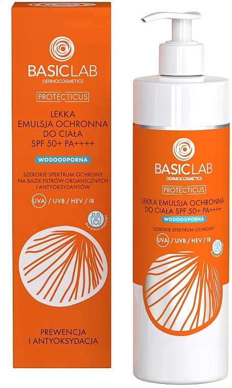 Sunscreen Body Emulsion - BasicLab Dermocosmetics Protecticus Waterproof SPF50+ PA++++ — photo N1