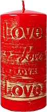 Fragrances, Perfumes, Cosmetics Red Decorative Candle, 7x14cm - Artman Lovely