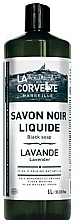 Fragrances, Perfumes, Cosmetics Black Liquid Soap "Linseed Oil & Lavender" - La Corvette Liquid Soap