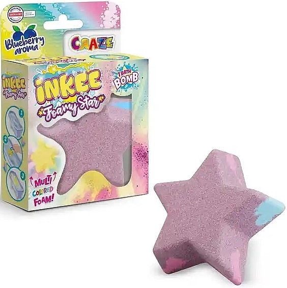 Bath Bomb 'Star', purple - Craze Inkee Foamy Star Bath Bomb — photo N1