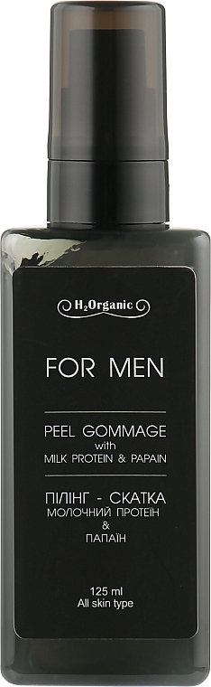 Peeling Gel "Milk Protein & Papain" - H2Organic Peel Gommage with Milk Protein & Papain For Men — photo N1