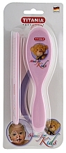 Baby Hair Brush & Comb Set, pink - Titania (hairbrush/comb) — photo N1