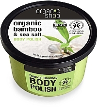 Fragrances, Perfumes, Cosmetics Body Scrub "Tropical Bamboo" - Organic Shop Bamboo & Sea Salt Body Polish