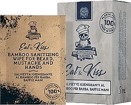 Fragrances, Perfumes, Cosmetics Beard, Mustache and Hands Bamboo Disinfectant Napkin, 5 pcs - The Inglorious Mariner Eat And Kiss Bamboo Sanitizing Wipe For Beard Mustache And Hands