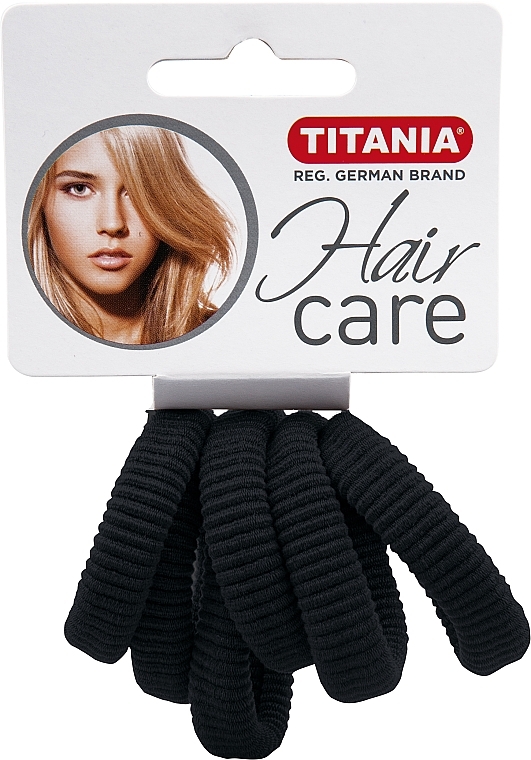 Elastic Hair Band, medium, black - Titania — photo N1