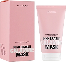 Fragrances, Perfumes, Cosmetics Cleansing film mask with calamine for problem skin - So Natural Pink Eraser Calamine Mask