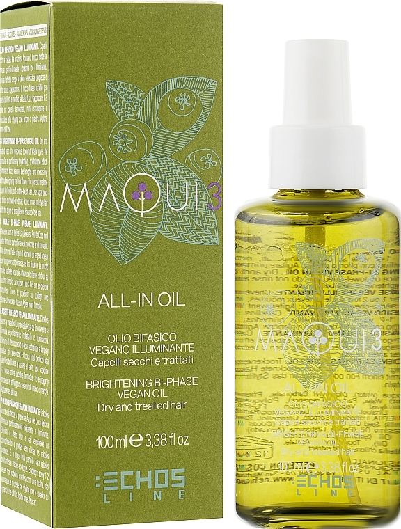 Brightening Bi-Phase Hair Oil - Echosline Maqui 3 Brightening Bi-Phase Vegan Oil — photo N1