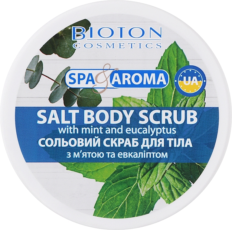 Mint & Eucalyptus Salt Body Scrub - Bioton Cosmetics Spa & Aroma — photo N1