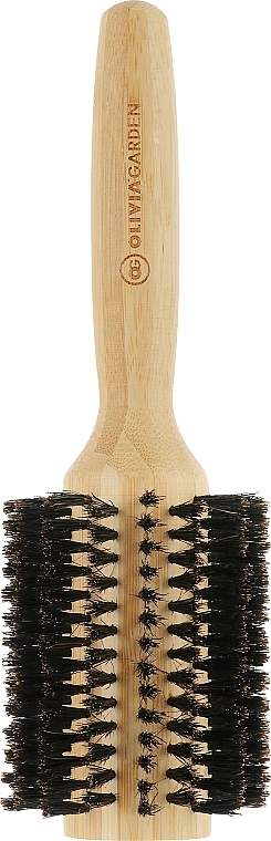 Bamboo Hair Brush with Natural Bristles, 40mm - Olivia Garden Bamboo Touch Boar — photo N1