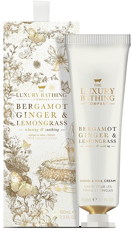 Hand & Nail Cream in a Gift Box - Grace Cole The Luxury Bathing Bergamot Ginger & Lemongrass Hand And Nail Cream — photo N1