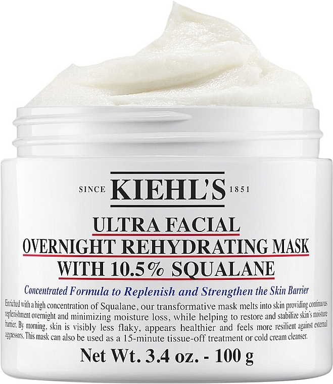 Squalane Night Moisturizing Mask  - Kiehl's Ultra Facial Overnight Rehydrating Mask — photo N3