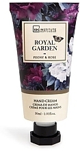 Fragrances, Perfumes, Cosmetics Peony and Rose Hand Cream, dark purple tube - IDC Institute Royal Garden Hand Cream