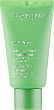 Fragrances, Perfumes, Cosmetics Cleansing Face Mask - Clarins SOS Pure Emergency Mask with Rebalancing Clay
