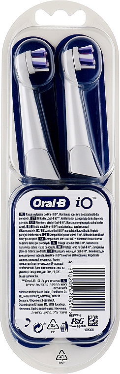 Electric Toothbrush Heads, white, 4 pcs. - Oral-B iO Radiant White — photo N2