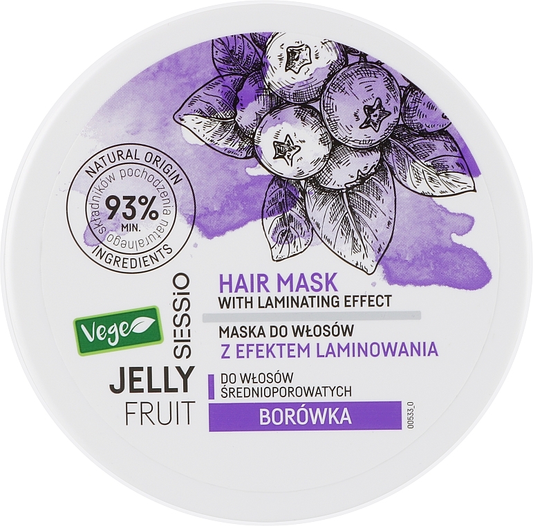 Laminating Jelly Mask for Medium Porous Hair - Sessio Jelly Fruit Hair Mask — photo N1