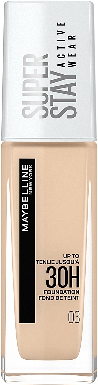 Long-Lasting Foundation - Maybelline New York Super Stay 30H Active Wear — photo N1