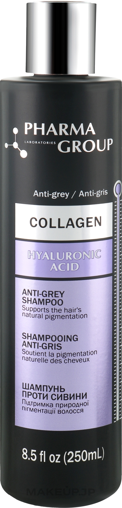 Shampoo for Grey Hair - Pharma Group Laboratories Collagen & Hyaluronic Acid Anti-Grey Shampoo — photo 250 ml