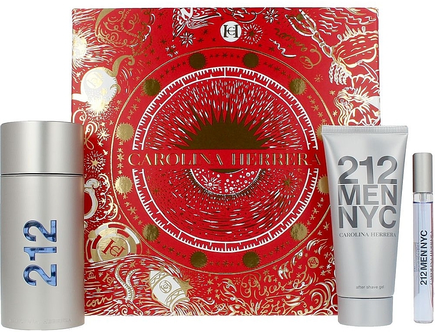 Carolina Herrera 212 Men NYC Christmas 2023 Set - Set (edt/100ml+sh/gel/100ml+edt/mini/10ml) — photo N1