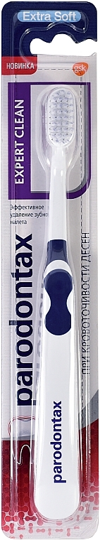 Toothbrush "Expert Clean", extra soft, dakr blue - Parodontax — photo N1