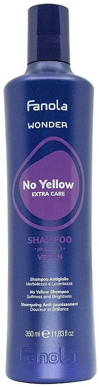 Anti-Yellow Shampoo - Fanola Wonder No Yellow Extra Care Shampoo — photo N2