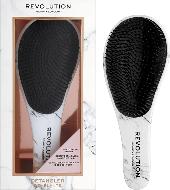 Anti-tangling Hair Brush, marble - Makeup Revolution Detangle Me! Marble Detangling Hair Brush — photo N3