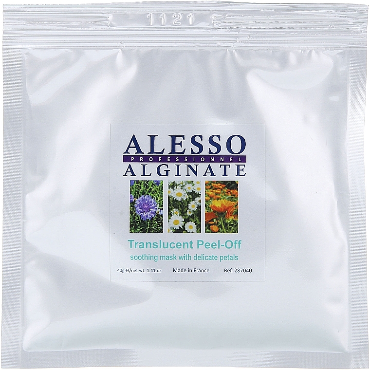 Soothing Alginate Mask with Delicate Petals - Alesso Professionnel Translucent Alginate Peel-Off Face Mask With Delicate Petals — photo N1