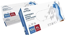 Fragrances, Perfumes, Cosmetics Powder-Free Nitrile Gloves, Size XL, Blue, Pack of 100 - Intco