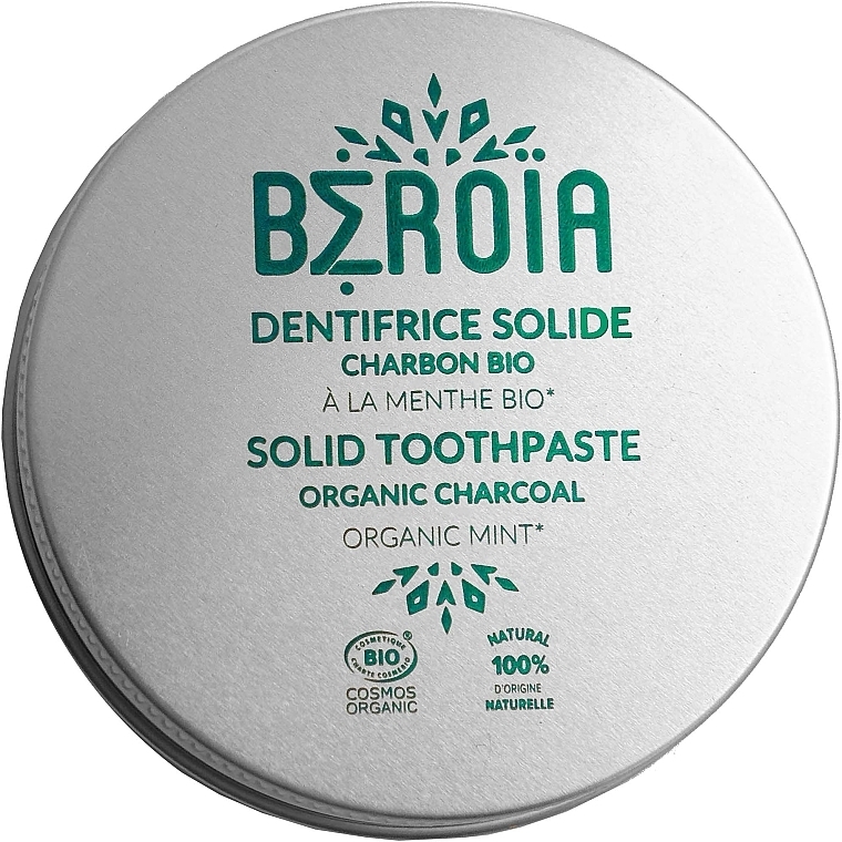 Organic Charcoal Toothpaste - Beroia Solid Toothpaste Organic Charcoal — photo N1