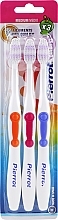 Toothbrush Set 'Colours', orange+pink+purple - Pierrot New Active — photo N1