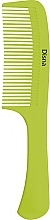 Hair Comb, 22.5 cm, with rounded handle, green - Disna Beauty4U — photo N2