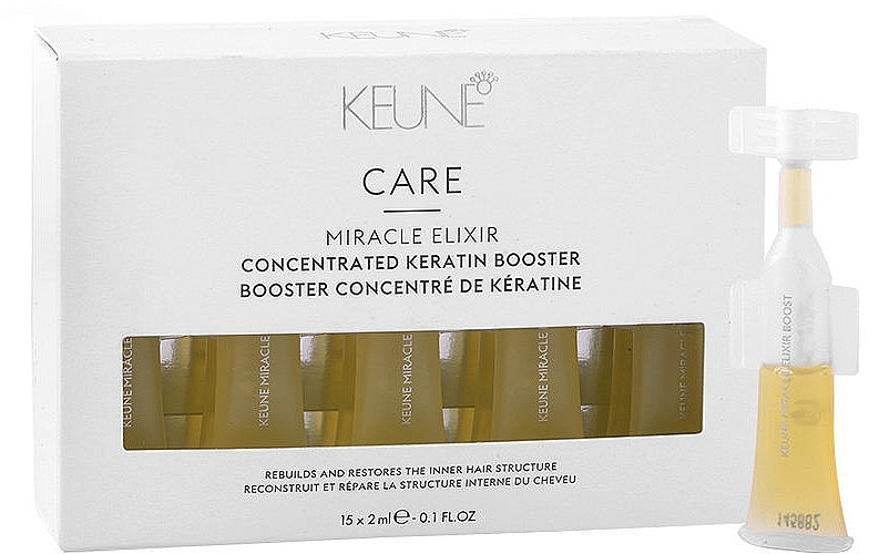 Keratin Hair Booster - Keune Care Miracle Elixir Concentrated Keratin Booster — photo N2