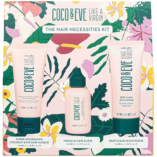 Set - Coco & Eve Hair Necessities Kit (scalp/scr/50ml+ h/mask/60ml + h/elixir/50ml) — photo N1