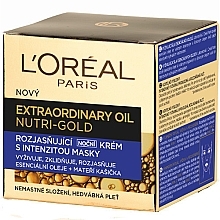 Fragrances, Perfumes, Cosmetics Night Face Cream - L'Oreal Paris Nutri Gold Extraordinary Oil Night Cream