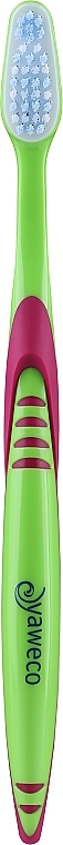 Soft Toothbrush, pink-green - Yaweco Toothbrush Nylon Soft — photo N2