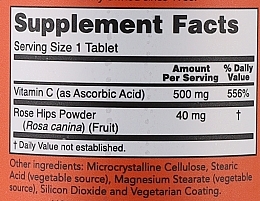 Vitamin C-500 Tablets - Now Foods C-500 With Rose Hips Tablets — photo N5