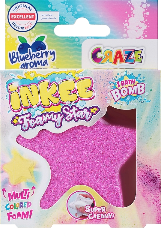 Bath Bomb 'Star', pink - Craze Inkee Foamy Star Bath Bomb — photo N1