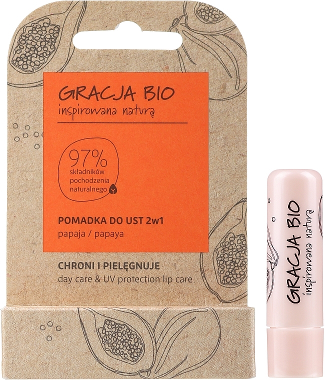 Lip Balm "Papaya" - Gracja Bio — photo N2