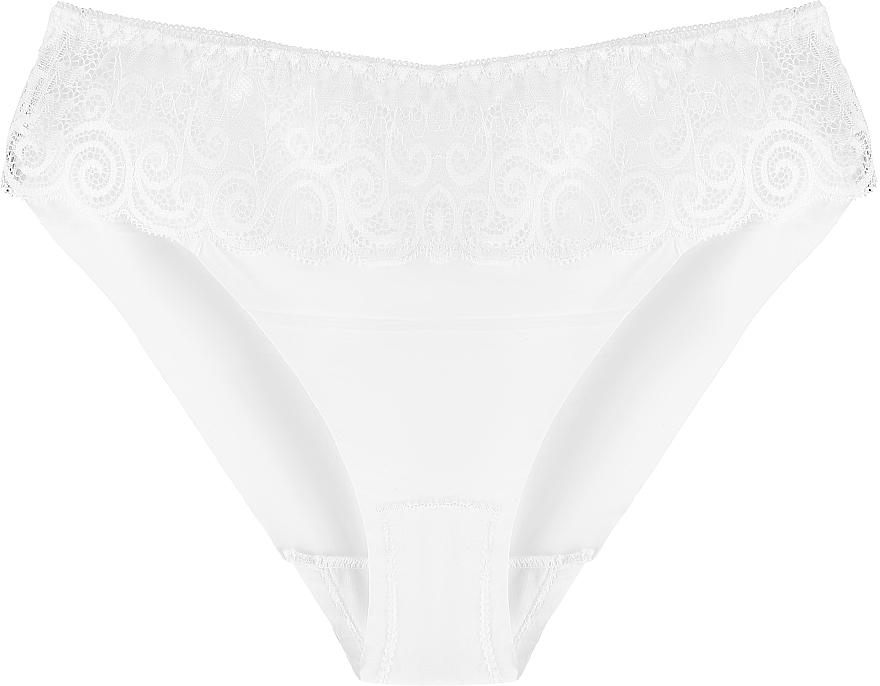 Polyamide Panties with Lace Trim, white - Moraj — photo N1