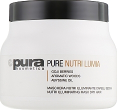 Fragrances, Perfumes, Cosmetics Illuminating Mask for Dry Hair - Pura Kosmetica Nutri Lumia Mask