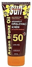 Body Sunscreen - Vivaco Sun Argan Bronz Oil Tanning Cream SPF50 — photo N1