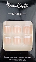 Square Toe Nail Tips, 24 pcs. - Deni Carte Nails 9911 — photo N1