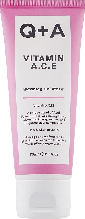 Multivitamin Face Mask - Q+A Vitamin A.C.E. Warming Gel Mask — photo N1