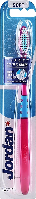 Soft Toothbrush, pink - Jordan Target Teeth & Gums Soft — photo N1