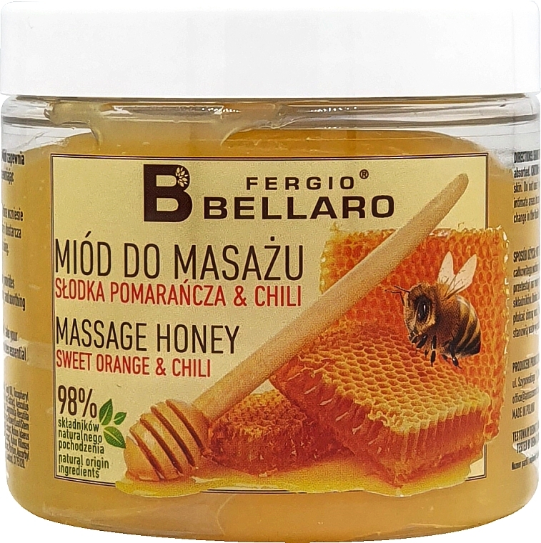 Sweet Orange & Chili Massage Honey - Fergio Bellaro Massage Honey Sweet Orange & Chili — photo N5