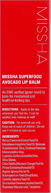 Nourishing Lip Balm - Missha Superfood Avocado Lip Balm — photo N3