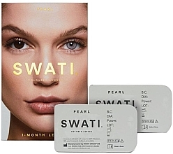 Fragrances, Perfumes, Cosmetics Colored Contact Lenses "Pearl", 1 month - Swati 1-Month Grey Coloured Lenses