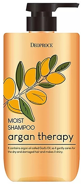 Delicate Hair Cleansing Shampoo with Marrocan Argan Oil - Deoproce Argan Therapy Moist Shampoo — photo N1